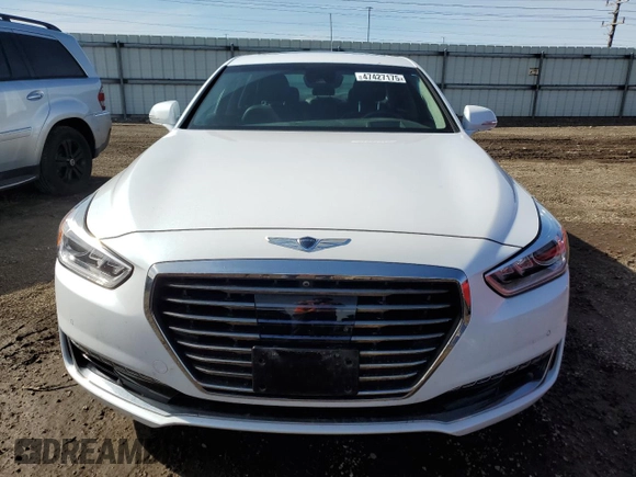 2018 Genesis G90 5.0L Ultimate with VIN KMHG54JH3JU043488, listed as a Copart auction lot 47427175 with 39,618 mi miles and Salvage Title. Bid and sale history available at carsss.com. Image 5.