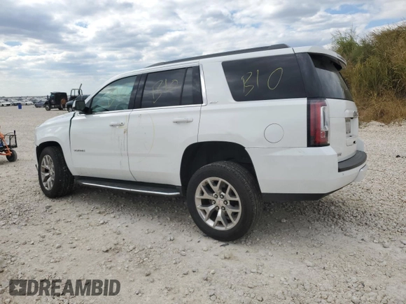 2017 GMC Yukon SLT with VIN 1GKS1BKCXHR268977, listed as a Copart auction lot 70620484 with 0 mi miles and Salvage Title. Bid and sale history available at carsss.com. Image 2.