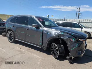 2024 Mazda CX-90 Premium Plus with VIN JM3KKEHA6R1151288, listed as a Copart auction lot 53040705 with 12,232 mi miles and Salvage title. Bid and sale history available at DreamBid. Image 4.