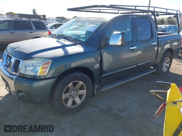 2004 Nissan Titan LE with VIN 1N6AA07A74N568235, listed as a IAAI auction lot 41713080 with 187,318 mi miles and . Bid and sale history available at DreamBid. Image 2.