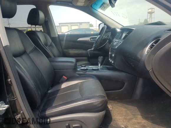 2018 Nissan Pathfinder Platinum with VIN 5N1DR2MM8JC612801, listed as a Copart auction lot 60176455 with 77,614 mi miles and Salvage title. Bid and sale history available at DreamBid. Image 7.
