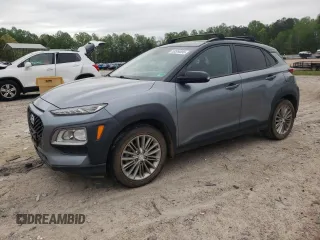 2020 Hyundai Kona SEL with VIN KM8K22AAXLU513058, listed as a Copart auction lot 53554855 with 75,829 mi miles and Salvage title. Bid and sale history available at DreamBid. Image 1.