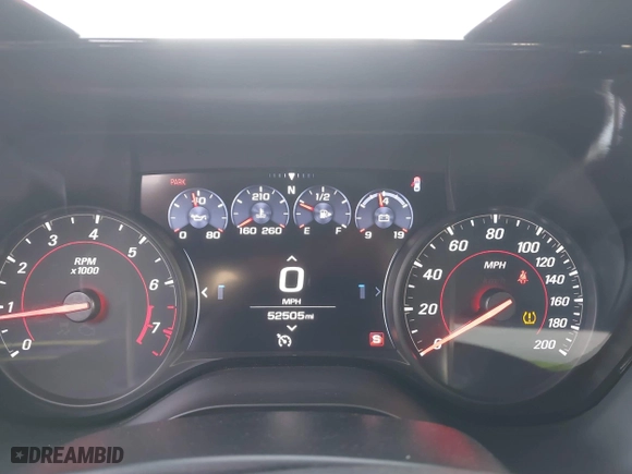 2019 Chevrolet Camaro 1SS with VIN 1G1FE1R78K0120917, listed as a IAAI auction lot 40787647 with 52,505 mi miles. Bid and sale history available at carsss.com. Image 7.