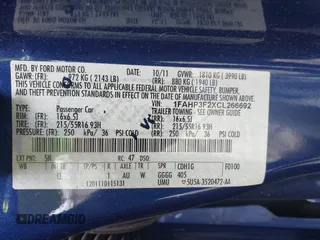 2012 Ford Focus SE with VIN 1FAHP3F2XCL266692, listed as a IAAI auction lot 42130412 with 114,608 mi miles and . Bid and sale history available at carsss.com. Image 9.