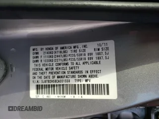 2012 Acura RDX Tech Pkg with VIN 5J8TB2H56CA001558, listed as a Copart auction lot 88303405 with 95,030 mi miles and Clean Title. Bid and sale history available at carsss.com. Image 13.