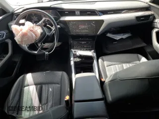 2021 Audi e-tron Premium Plus with VIN WA1LAAGE1MB004760, listed as a Copart auction lot 52986445 with 33,391 mi miles and Salvage Title. Bid and sale history available at carsss.com. Image 8.