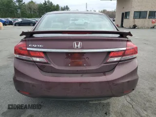2014 Honda Civic Sedan LX with VIN 2HGFB2F5XEH500349, listed as a Copart auction lot 54086745 with 75,247 mi miles and Salvage Title. Bid and sale history available at carsss.com. Image 6.