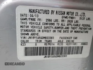 2013 Infiniti M37 with VIN JN1BY1AR4DM603393, listed as a Copart auction lot 86553784 with 112,288 mi miles and Salvage Title. Bid and sale history available at carsss.com. Image 13.