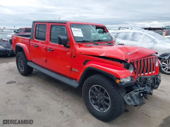 2022 Jeep Gladiator High Altitude with VIN 1C6HJTFG0NL105043, listed as a IAAI auction lot 41290790 with 73,595 mi miles. Bid and sale history available at carsss.com. Image 1.