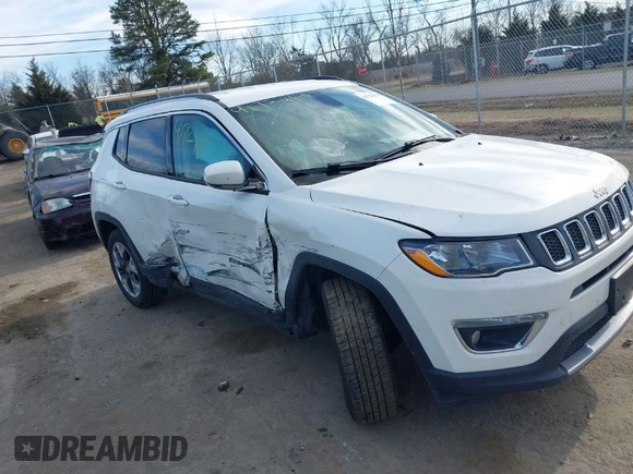 2020 Jeep Compass Limited with VIN 3C4NJDCB8LT127027, listed as a IAAI auction lot 41724110 with 94,896 mi miles and . Bid and sale history available at DreamBid. Image 1.
