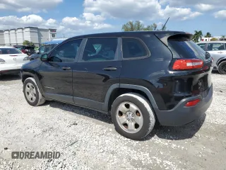 2014 Jeep Cherokee Sport with VIN 1C4PJLAB7EW123442, listed as a Copart auction lot 52294125 with 189,047 mi miles and Salvage Title. Bid and sale history available at DreamBid. Image 2.