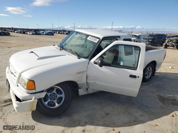 2002 Ford Ranger XL with VIN 1FTYR14UX2PB14190, listed as a Copart auction lot 43252085 with 60,518 mi miles and Salvage Title. Bid and sale history available at carsss.com. Image 1.