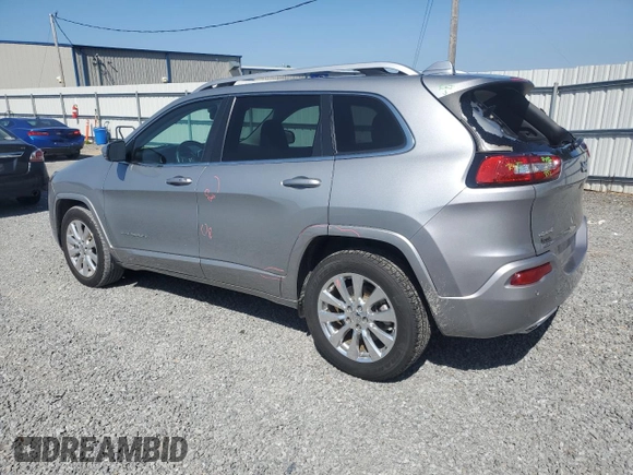 2017 Jeep Cherokee Overland with VIN 1C4PJMJS2HW584851, listed as a Copart auction lot 61738325 with 34,582 mi miles and Salvage title. Bid and sale history available at DreamBid. Image 2.