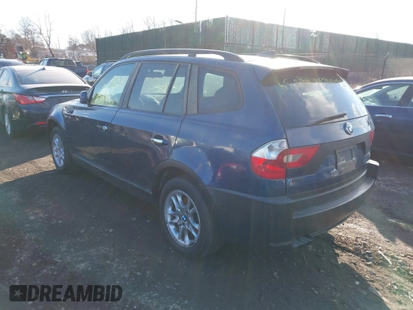 2004 BMW X3 2.5i with VIN WBXPA73454WC43220, listed as a IAAI auction lot 41431030 with 999,999 mi miles. Bid and sale history available at carsss.com. Image 3.