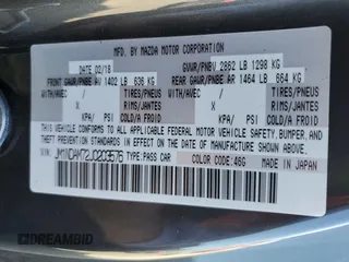 2018 Mazda MX-5 Miata Grand Touring with VIN JM1NDAM72J0203576, listed as a Copart auction lot 61871645 with 20,793 mi miles and Salvage title. Bid and sale history available at DreamBid. Image 14.