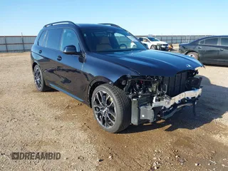 2024 BMW X7 xDrive40i with VIN 5UX23EM09R9S27315, listed as a IAAI auction lot 41978380 with 27,769 mi miles. Bid and sale history available at carsss.com. Image 1.