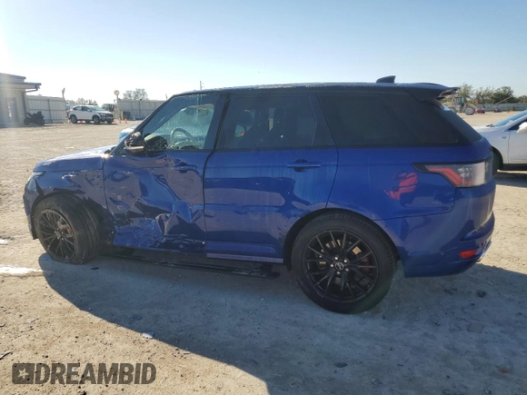 2020 Land Rover Range Rover Sport SVR with VIN SALWZ2RE2LA746158, listed as a Copart auction lot 46848485 with 15,320 mi miles and Salvage Title. Bid and sale history available at carsss.com. Image 2.
