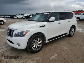 2012 Infiniti QX56 7-passenger with VIN JN8AZ2NF3C9517655, listed as a Copart auction lot 78241174 with 182,533 mi miles and Salvage Title. Bid and sale history available at carsss.com. Image 1.