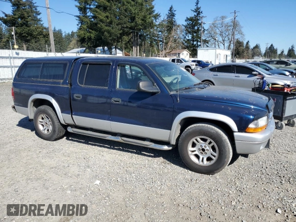 2003 Dodge Dakota SLT with VIN 1D7HL48N03S299182, listed as a Copart auction lot 53520675 with 0 mi miles and Salvage Title. Bid and sale history available at carsss.com. Image 4.