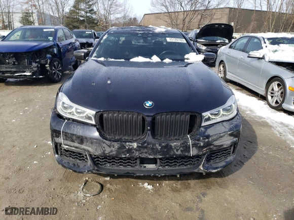 2018 BMW 7 Series 750i xDrive with VIN WBA7F2C51JB238720, listed as a Copart auction lot 43120165 with 75,271 mi miles and Non Repairable. Bid and sale history available at carsss.com. Image 5.