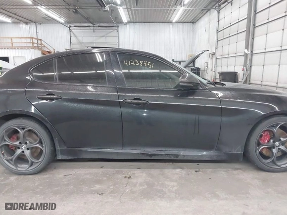 2019 Alfa Romeo Giulia Ti with VIN ZARFAMBN3K7608778, listed as a IAAI auction lot 41238451 with 1 mi miles. Bid and sale history available at carsss.com. Image 13.
