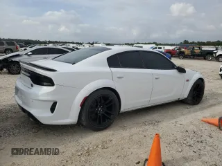 2023 Dodge Charger Scat Pack Widebody with VIN 2C3CDXGJ8PH506369, listed as a Copart auction lot 53741215 with 15,500 mi miles and Salvage Title. Bid and sale history available at carsss.com. Image 3.