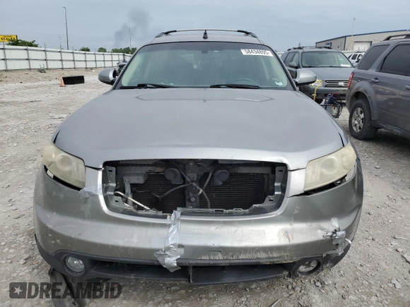 2005 Infiniti FX with VIN JNRAS08W65X207997, listed as a Copart auction lot 58434895 with 214,827 mi miles and Salvage title. Bid and sale history available at DreamBid. Image 5.