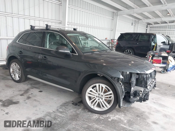 2019 Audi Q5 Premium Plus with VIN WA1BNAFY5K2133206, listed as a IAAI auction lot 42415360 with 35,153 mi miles and . Bid and sale history available at DreamBid. Image 1.