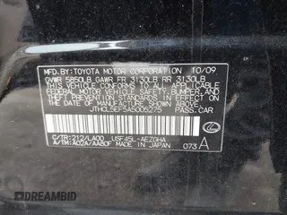 2010 Lexus LS 460 with VIN JTHCL5EF5A5005275, listed as a IAAI auction lot 41683548 with 143,779 mi miles and . Bid and sale history available at DreamBid. Image 9.
