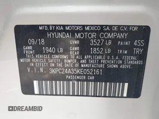 2019 Hyundai Accent SE with VIN 3KPC24A35KE052161, listed as a IAAI auction lot 41916742 with 132,363 mi miles. Bid and sale history available at carsss.com. Image 9.