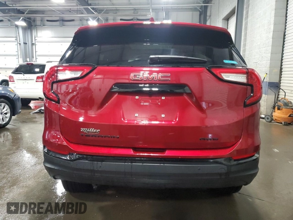 2024 GMC Terrain SLE with VIN 3GKALTEG0RL255982, listed as a Copart auction lot 44430155 with 7,214 mi miles and Salvage Title. Bid and sale history available at DreamBid. Image 6.