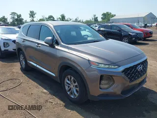 2019 Hyundai Santa Fe SE with VIN 5NMS2CAD6KH029852, listed as a IAAI auction lot 42460599 with 107,165 mi miles and . Bid and sale history available at DreamBid. Image 1.