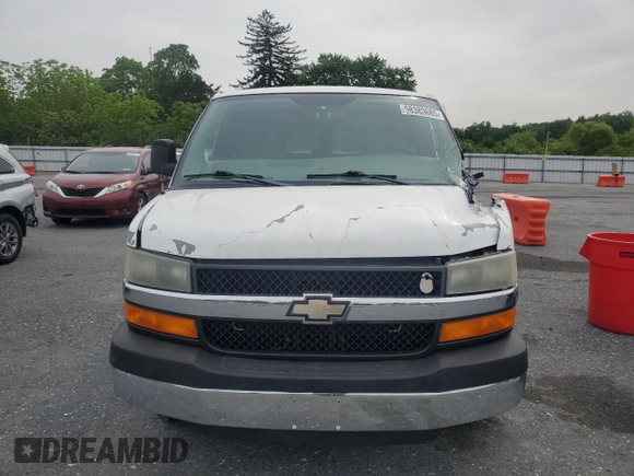 2012 Chevrolet Express Passenger 1LT with VIN 1GAZG1FG9C1143775, listed as a Copart auction lot 58383685 with Not provided miles and Salvage title. Bid and sale history available at DreamBid. Image 5.