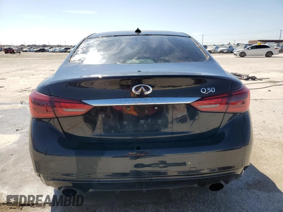 2019 Infiniti Q50 Luxe with VIN JN1EV7AP6KM517703, listed as a Copart auction lot 44838445 with 68,582 mi miles and Clean title. Bid and sale history available at DreamBid. Image 6.