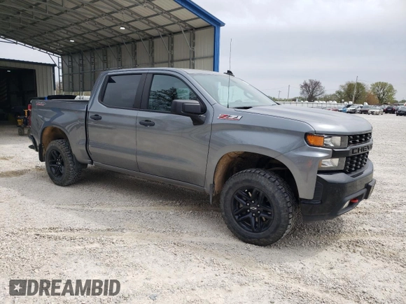 2021 Chevrolet Silverado 1500 Custom Trail Boss with VIN 3GCPYCEF8MG347180, listed as a Copart auction lot 52203695 with 32,187 mi miles and Salvage Title. Bid and sale history available at DreamBid. Image 4.