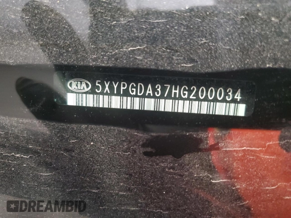 2017 Kia Sorento LX with VIN 5XYPGDA37HG200034, listed as a Copart auction lot 53733135 with 164,985 mi miles and Non Repairable. Bid and sale history available at carsss.com. Image 13.