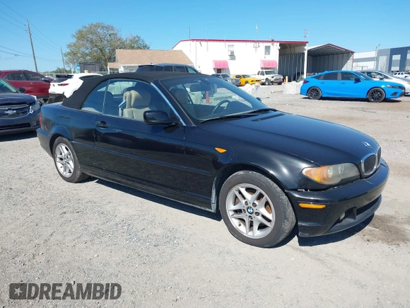 2004 BMW 3 Series 325Ci with VIN WBABW33414PL28254, listed as a IAAI auction lot 41785394 with 129,235 mi miles. Bid and sale history available at carsss.com. Image 1.