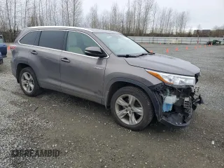 2014 Toyota Highlander Limited with VIN 5TDDCRFH3ES004722, listed as a Copart auction lot 48401955 with 163,537 mi miles and Salvage title. Bid and sale history available at DreamBid. Image 4.