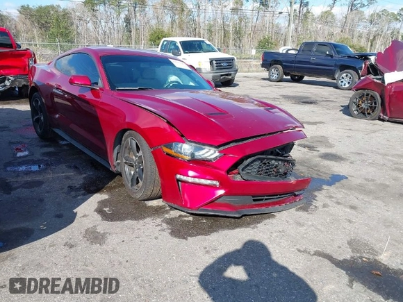 2018 Ford Mustang EcoBoost with VIN 1FA6P8TH7J5118689, listed as a IAAI auction lot 41635140 with 110,579 mi miles and . Bid and sale history available at carsss.com. Image 1.