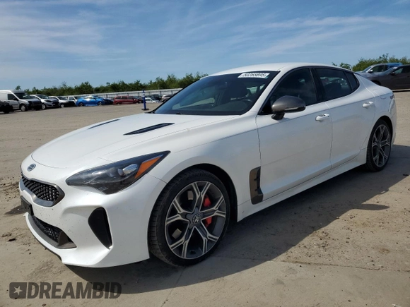 2020 Kia Stinger GT with VIN KNAE35LC7L6078130, listed as a Copart auction lot 50265895 with 83,540 mi miles and Salvage Title. Bid and sale history available at carsss.com. Image 1.