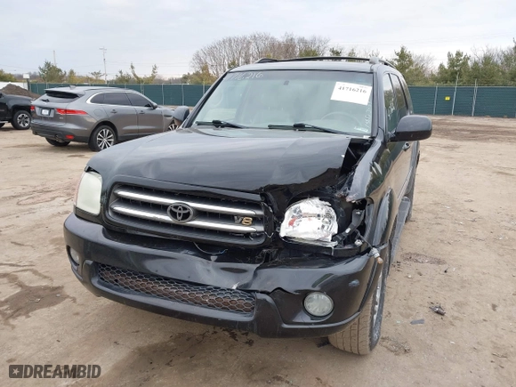 2003 Toyota Sequoia Limited with VIN 5TDBT48A23S164548, listed as a IAAI auction lot 41716216 with 224,658 mi miles. Bid and sale history available at carsss.com. Image 2.
