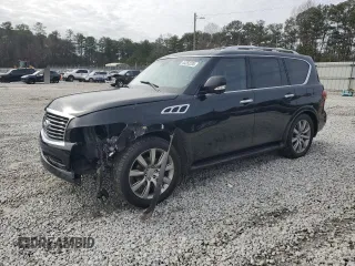 2013 Infiniti QX56 with VIN JN8AZ2NE3D9040346, listed as a Copart auction lot 44252335 with 100,401 mi miles and Salvage Title. Bid and sale history available at carsss.com. Image 1.