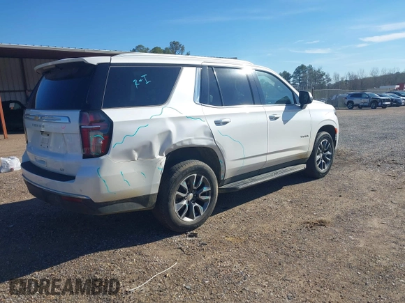 2023 Chevrolet Tahoe LT with VIN 1GNSKNKD0PR356526, listed as a IAAI auction lot 41730943 with 23,315 mi miles and . Bid and sale history available at DreamBid. Image 4.