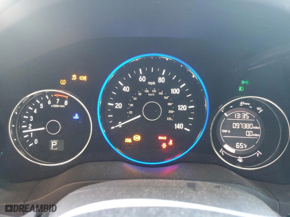 2017 Honda HR-V EX with VIN 3CZRU5H56HM720334, listed as a Copart auction lot 48825365 with 97,380 mi miles and Salvage Title. Bid and sale history available at carsss.com. Image 9.
