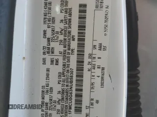 2022 Ford Escape SE z VIN 1FMCU0G63NUB58307, wystawiony jako Copart lot #56114725 z przebiegiem 57 717 mil mil oraz Nie do naprawy • Non repairable. Historia ofert i sprzedaży dostępna na DreamBid. Obrazek 13.