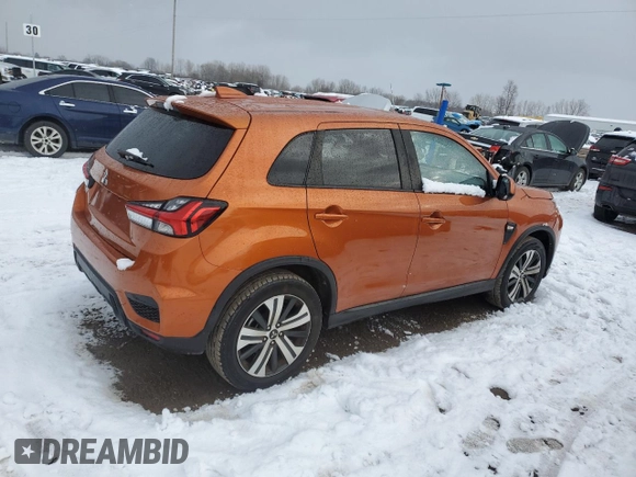 2020 Mitsubishi Outlander Sport ES 2.0 with VIN JA4AP3AU4LU019919, listed as a Copart auction lot 85938144 with 116,856 mi miles and Clean Title. Bid and sale history available at carsss.com. Image 3.