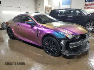 2017 Lexus RC 350 with VIN JTHSE5BC1H5007826, listed as a Copart auction lot 85651624 with 76,539 mi miles and Salvage title. Bid and sale history available at DreamBid. Image 4.