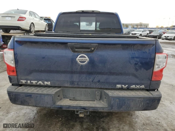 2017 Nissan Titan SV with VIN 1N6AA1E5XHN518592, listed as a Copart auction lot 85963404 with 59,511 mi miles and Salvage Title. Bid and sale history available at carsss.com. Image 6.
