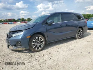 2025 Honda Odyssey Elite с VIN 5FNRL6H9XSB024119, выставлен на аукционе Copart как лот 58829065 с пробегом 2 312 миль миль и Списание • Salvage title. История ставок и продаж доступна на DreamBid. Изображение 1.