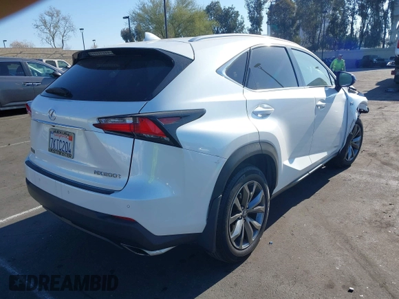 2015 Lexus NX 200t with VIN JTJYARBZ8F2004307, listed as a IAAI auction lot 41985535 with 163,254 mi miles. Bid and sale history available at carsss.com. Image 4.